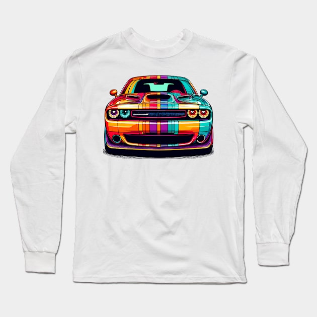 Dodge Challenger Long Sleeve T-Shirt by Vehicles-Art